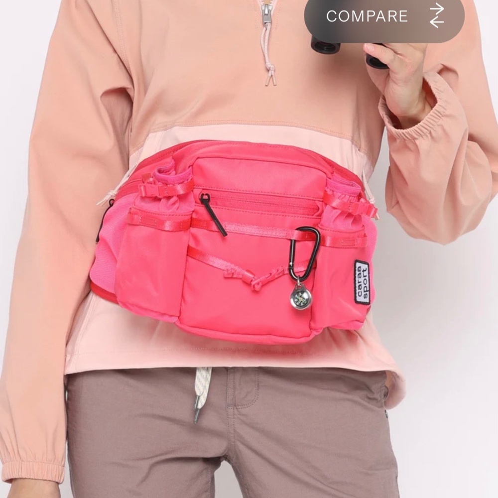 Caraa Travel/Hiking Waistpack in Neon Pink